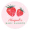 Watercolor Strawberry Personalised Baby Shower