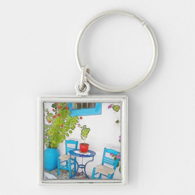 Watercolor street view key ring (Front)