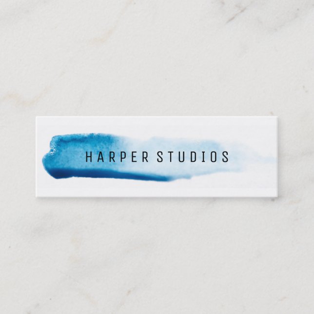 Watercolor Stripe Business Card (Front)