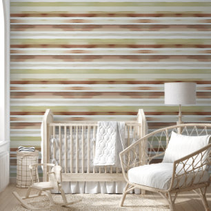 Watercolor Striped Wallpaper