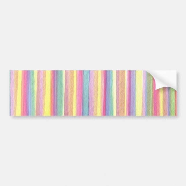Watercolor Stripes Bumper Sticker (Front)
