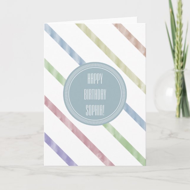 Watercolor Stripes Card (Front)