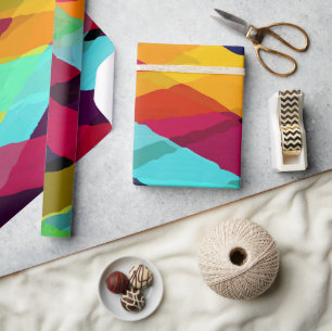 Watercolor Stripes Motifs 2 Wrapping Paper