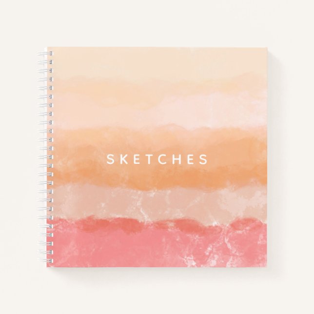 Watercolor Stripes Notebook (Front)