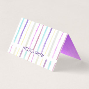 watercolor stripes on purple and blue personalise