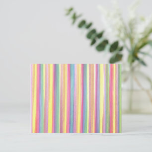 Watercolor Stripes Postcard