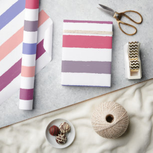 Watercolor Stripes Wrapping Paper