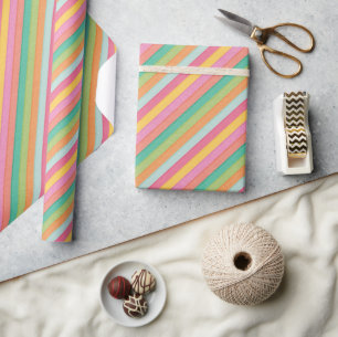 Watercolor Striping Wrapping Paper