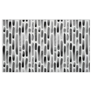 Watercolor Strokes 091121 - Black and White Fabric