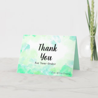 Watercolor Style Folded Thank You Card