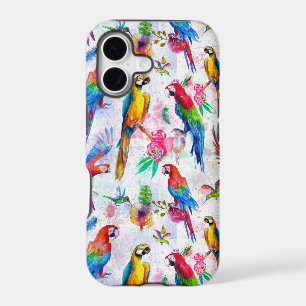 Watercolor Style Parrots