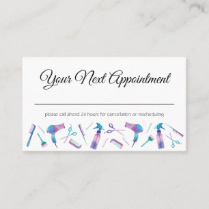 Watercolor Stylist Appointment Card