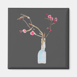 Watercolor succulent botanical magnet