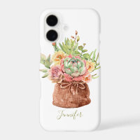 Watercolor Succulent Floral Botanical Personalised