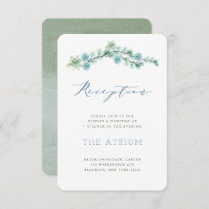 Watercolor Succulent Garden Wedding Reception Card