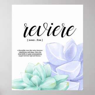 Watercolor Succulent Poster – Minimalist