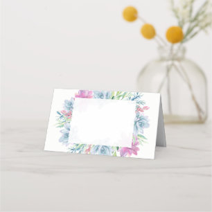 Watercolor Succulents Blank Place Cards