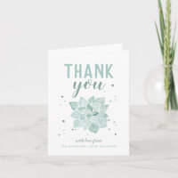 Watercolor Succulents Future Mrs. Thank You Folded