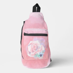 Watercolor Succulents Sling Bag