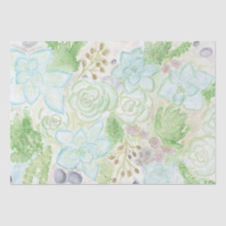Watercolor Succulents Tissue Paper