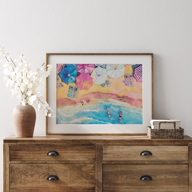 Watercolor Summer Beach Poster (Creator Uploaded)