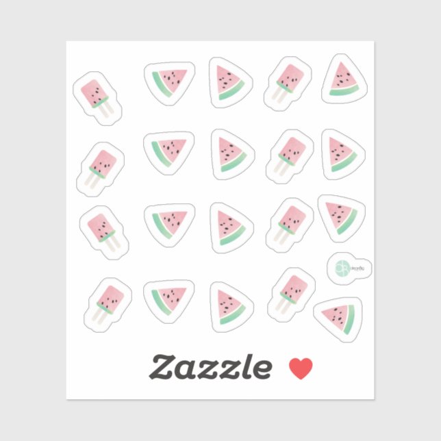 Watercolor Summer Watermelon Pops (Sheet)
