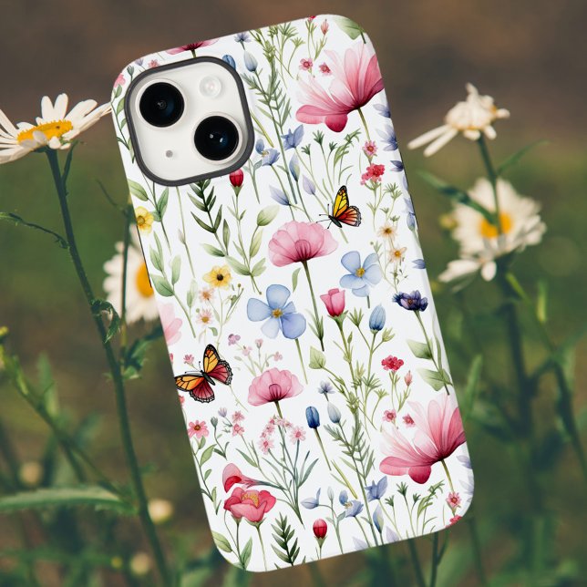 Watercolor Summer Wildflower Pattern Case-Mate iPhone Case (Creator Uploaded)