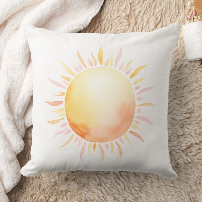 Watercolor Sun Cushion (Blanket)