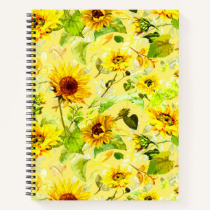 Watercolor Sunflower 2 Notebook