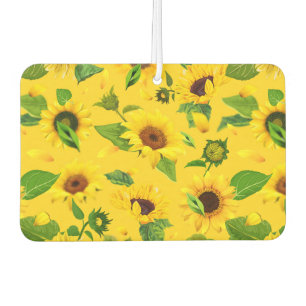Watercolor Sunflower 3 Car Air Freshener