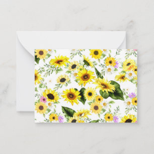 Watercolor Sunflower 7 Card