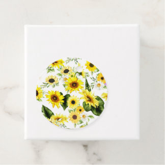 Watercolor Sunflower 7 Favour Tags
