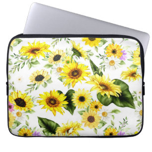 Watercolor Sunflower 7 Laptop Sleeve