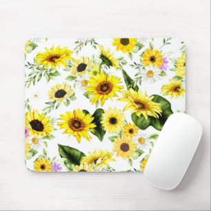Watercolor Sunflower 7 Mouse Pad