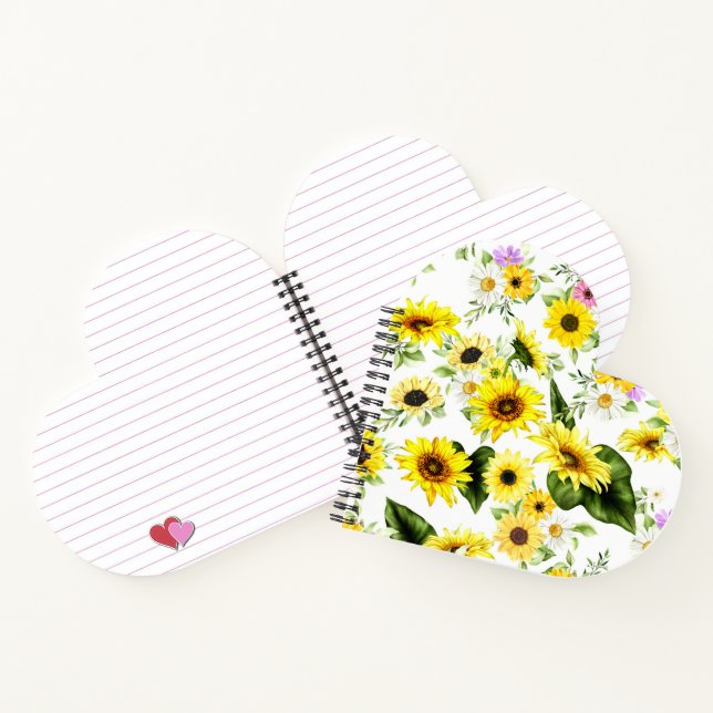 Watercolor Sunflower 7 Notebook (Inside)