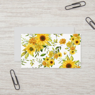 Watercolor Sunflower 8 Business Card