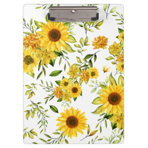 Watercolor Sunflower 8 Clipboard
