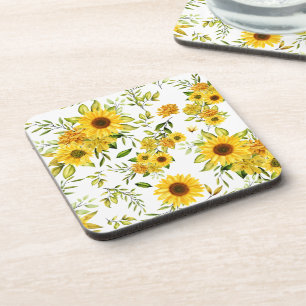 Watercolor Sunflower 8 Coaster