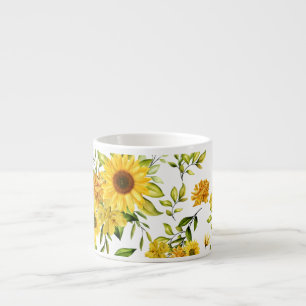 Watercolor Sunflower 8 Espresso Cup
