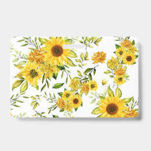 Watercolor Sunflower 8 ID Badge