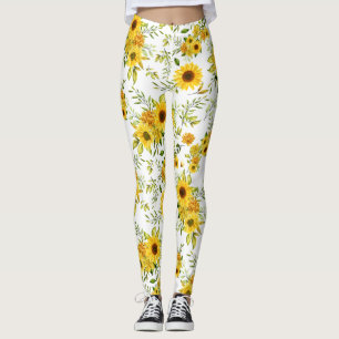 Watercolor Sunflower 8 Leggings