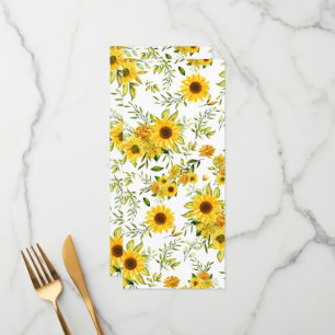 Watercolor Sunflower 8 Menu