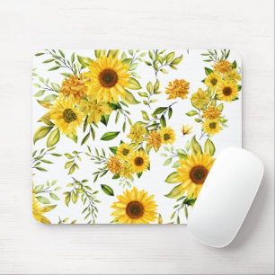 Watercolor Sunflower 8 Mouse Pad