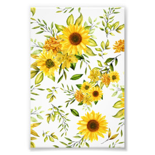 Watercolor Sunflower 8 Photo Print