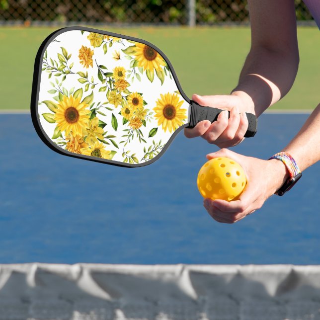 Watercolor Sunflower 8 Pickleball Paddle (Insitu)