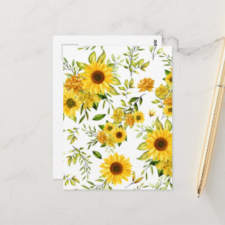 Watercolor Sunflower 8 Postcard