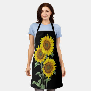 Watercolor Sunflower Apron