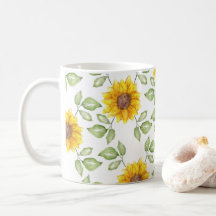 Watercolor sunflower art
