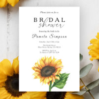 Watercolor Sunflower Bridal Shower
