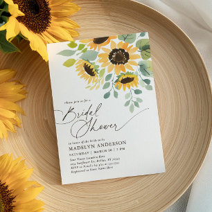 Watercolor Sunflower Bridal Shower Invitation